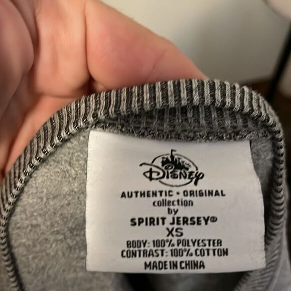Disney Spirit Jersey Walt Disney World Gray Sherpa Fleece Sweatshirt Casual - Picture 13 of 13